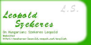 leopold szekeres business card